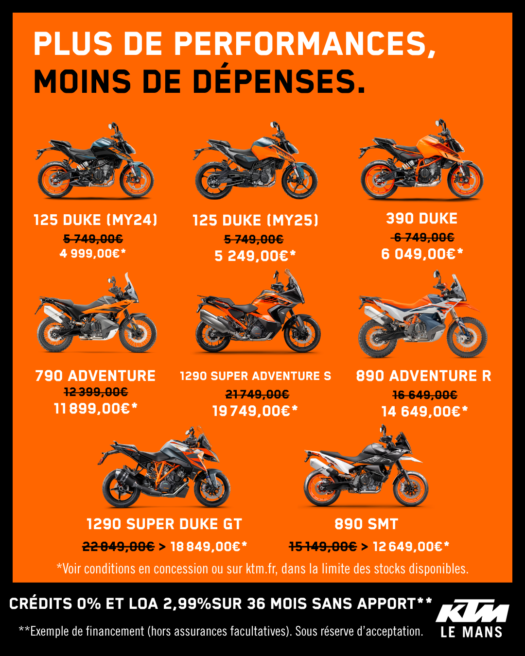 OFFRES EXCEPTIONNELLES CHEZ KTM LE MANS !
